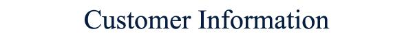 Customer Information